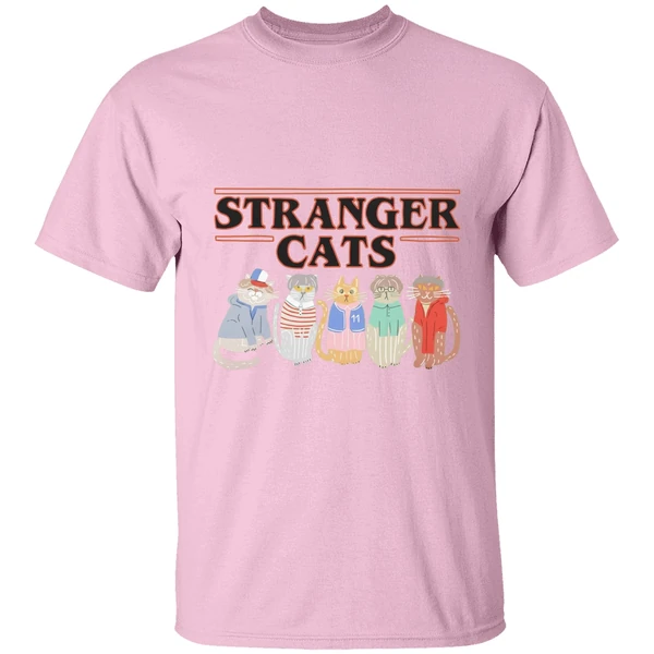 Stranger Things Cat Five Happy Cat Shirt - Image 3