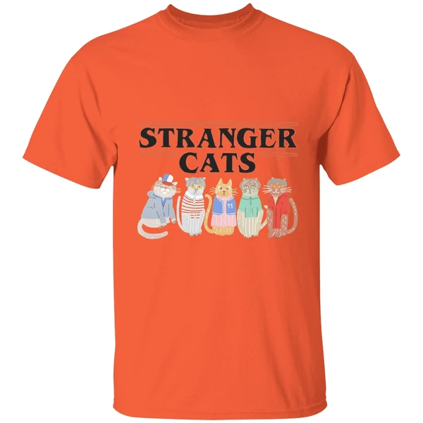 Stranger Things Cat Five Happy Cat Shirt - Image 6