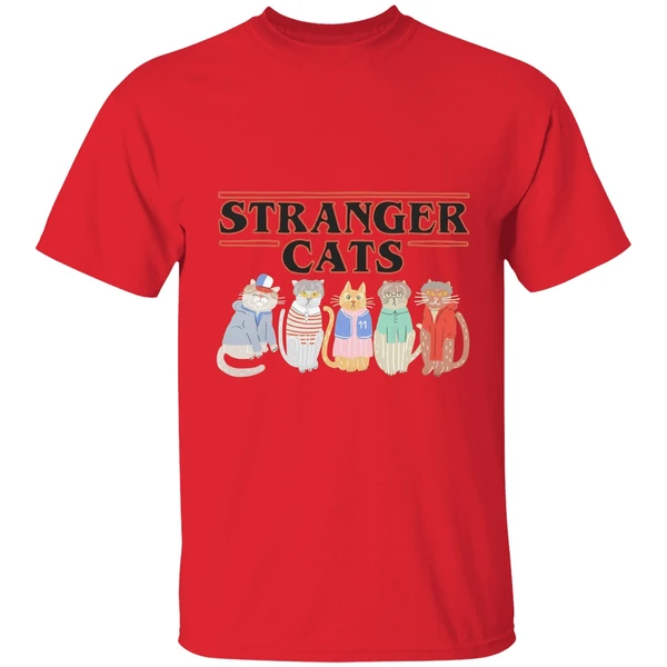Stranger Things Cat Five Happy Cat Shirt - Image 7