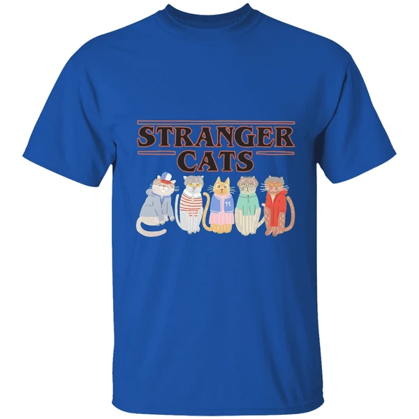 Stranger Things Cat Five Happy Cat Shirt - Image 8