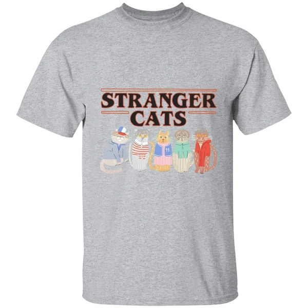 Stranger Things Cat Five Happy Cat Shirt - Image 9
