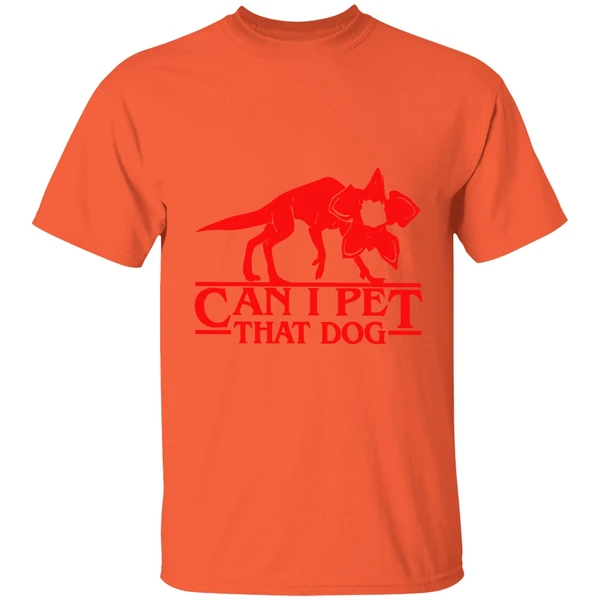 stranger things demogorgon can i pet that dog shirt orange