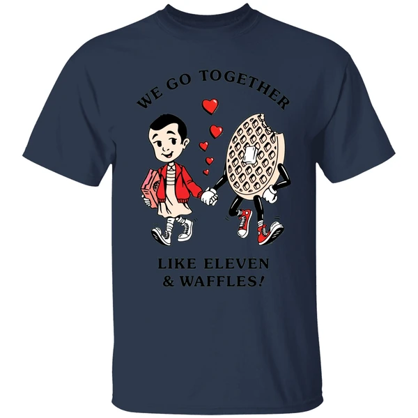 Stranger Things Trevor Girard We Go Together Like Eleven Waffles Shirt - Image 4