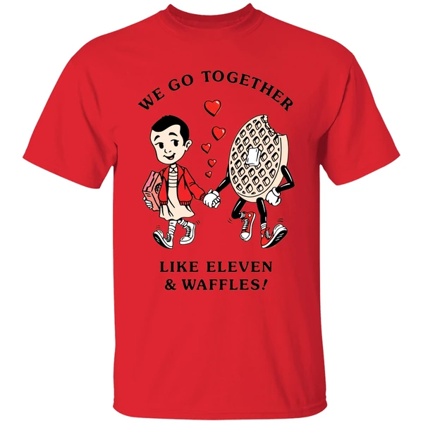 Stranger Things Trevor Girard We Go Together Like Eleven Waffles Shirt - Image 6