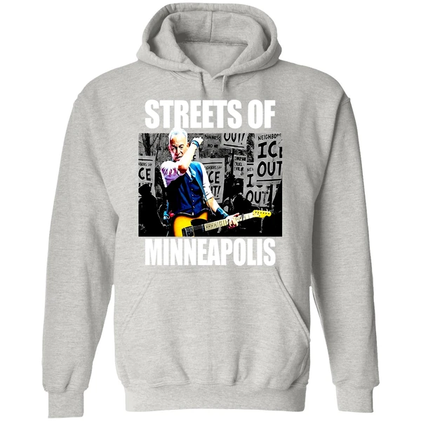 Streets Of Minneapolis Bruce Springsteen Activism Hoodie - Image 9