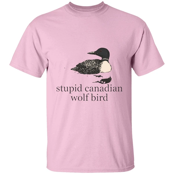 Stupid Canadian Wolf Bird Shirt - Image 2