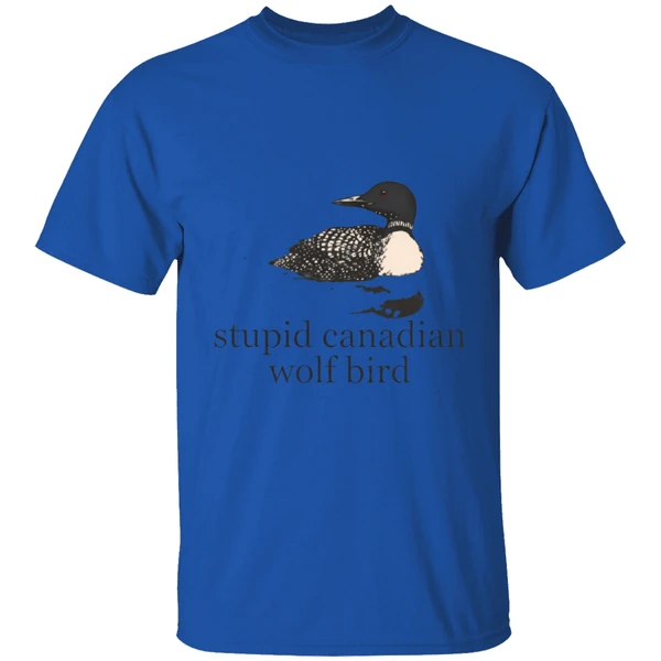 Stupid Canadian Wolf Bird Shirt - Image 5