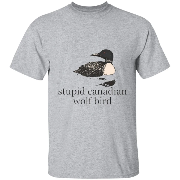 Stupid Canadian Wolf Bird Shirt - Image 6