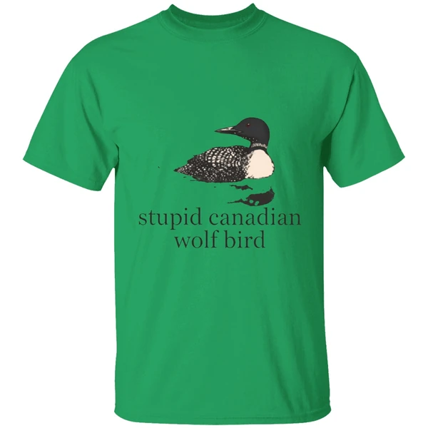 Stupid Canadian Wolf Bird Shirt - Image 8