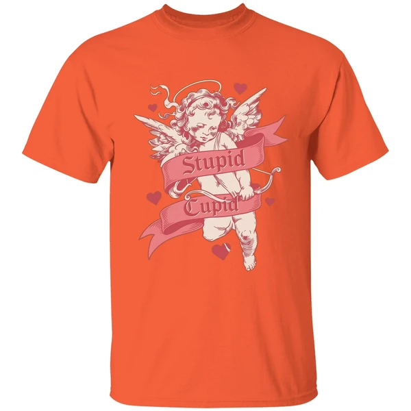stupid cupid shirt orange