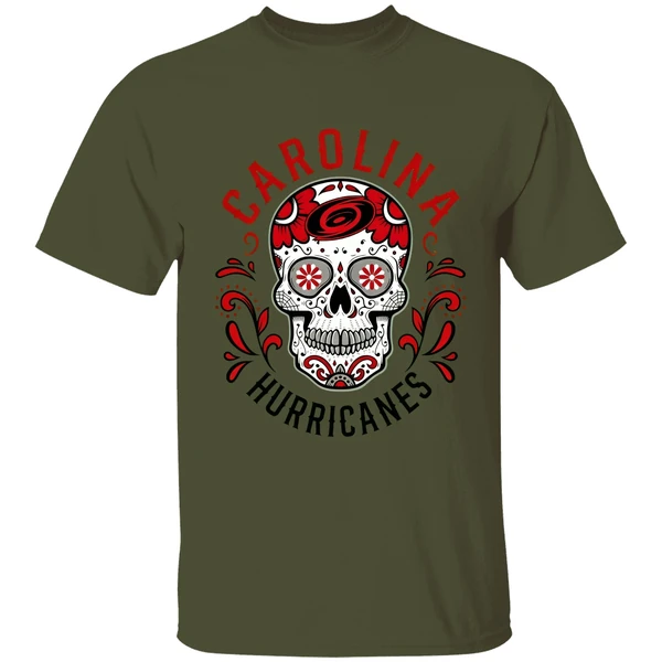 Sugar Skull X Carolina Hurricanes Hockey Logo Shirt - Image 3