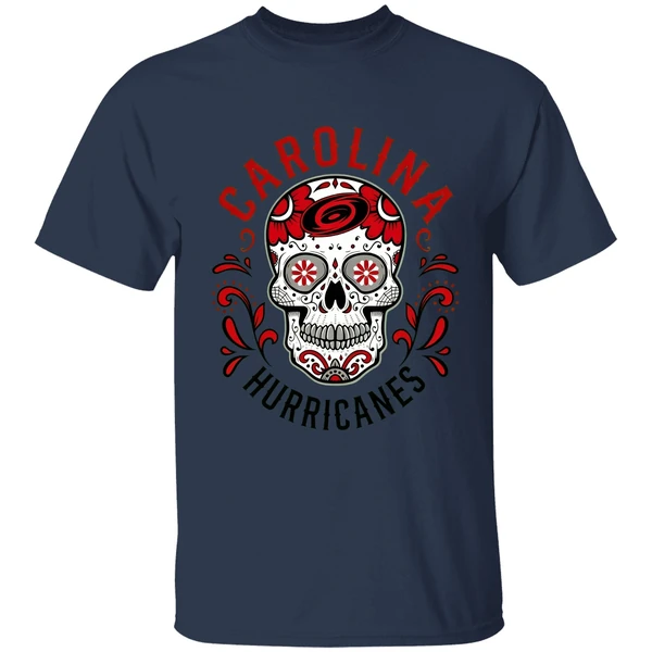 Sugar Skull X Carolina Hurricanes Hockey Logo Shirt - Image 4