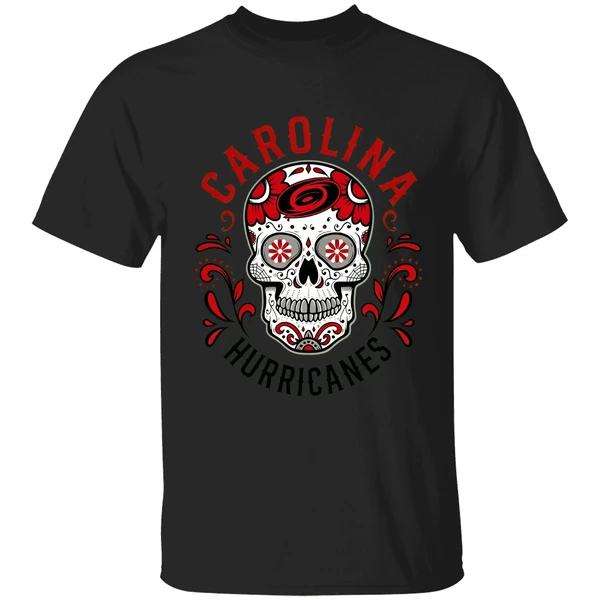Sugar Skull X Carolina Hurricanes Hockey Logo Shirt - Image 9