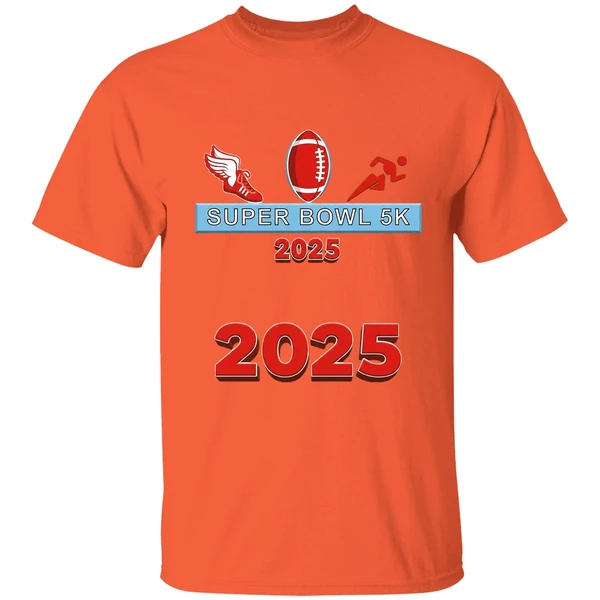 super bowl 5k 2025 stylish shirt orange