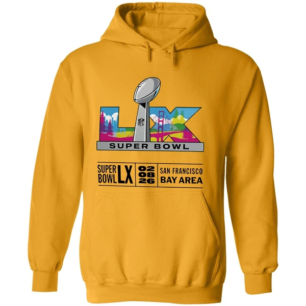 Super Bowl Lix San Francisco Bay Area 2026 Logo Hoodie