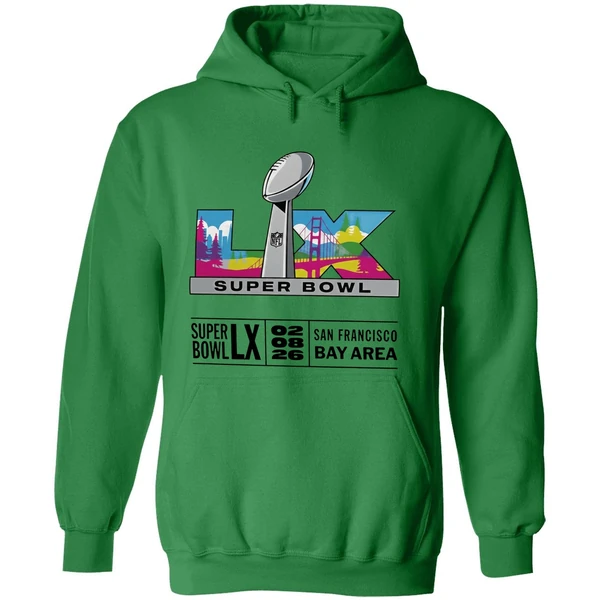 Super Bowl Lix San Francisco Bay Area 2026 Logo Hoodie - Image 2