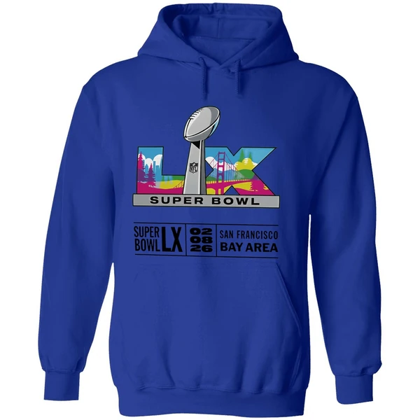 Super Bowl Lix San Francisco Bay Area 2026 Logo Hoodie - Image 7