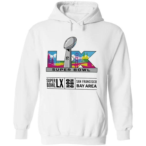 Super Bowl Lix San Francisco Bay Area 2026 Logo Hoodie - Image 8