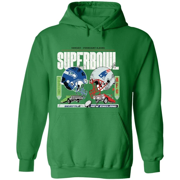 Super Bowl Lx Seahawks Vs Patriots February 8th 2026 Levis Stadium Santa Clara Hoodie - Image 2