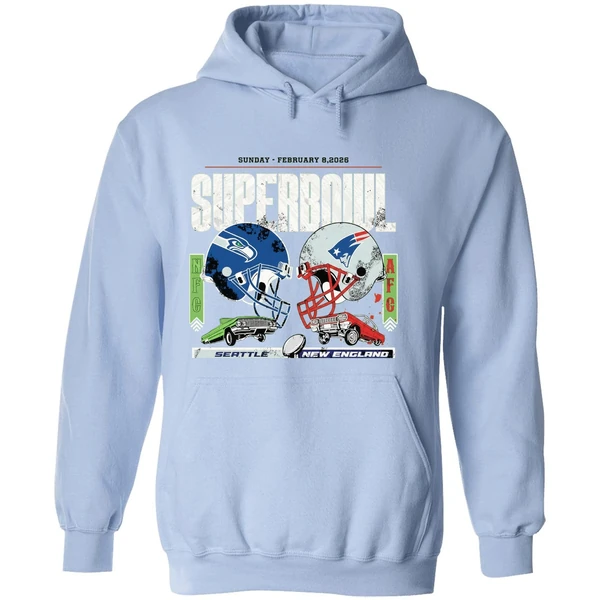 Super Bowl Lx Seahawks Vs Patriots February 8th 2026 Levis Stadium Santa Clara Hoodie - Image 4