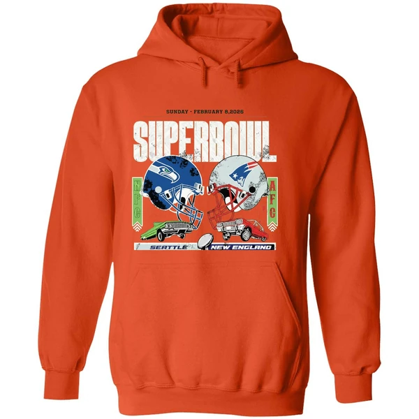 Super Bowl Lx Seahawks Vs Patriots February 8th 2026 Levis Stadium Santa Clara Hoodie - Image 6