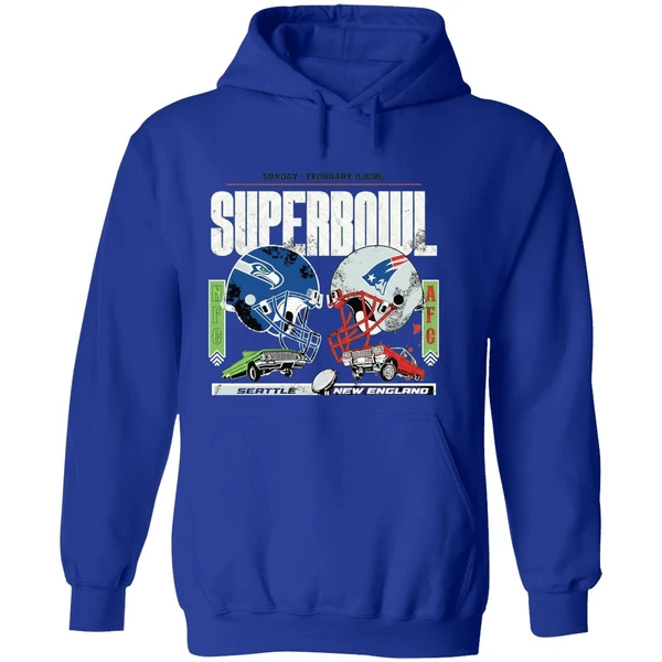 Super Bowl Lx Seahawks Vs Patriots February 8th 2026 Levis Stadium Santa Clara Hoodie - Image 7