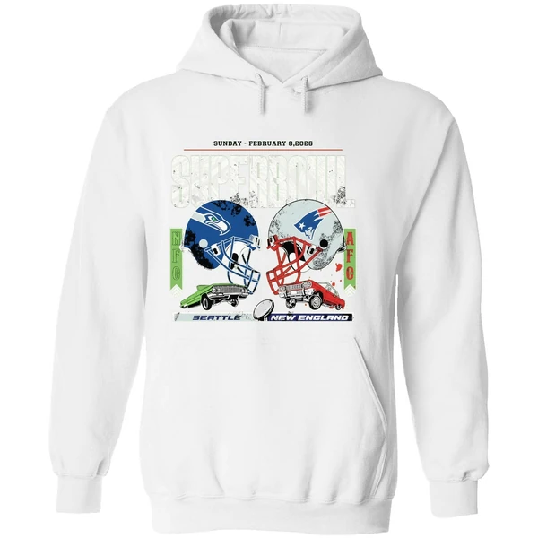 Super Bowl Lx Seahawks Vs Patriots February 8th 2026 Levis Stadium Santa Clara Hoodie - Image 8