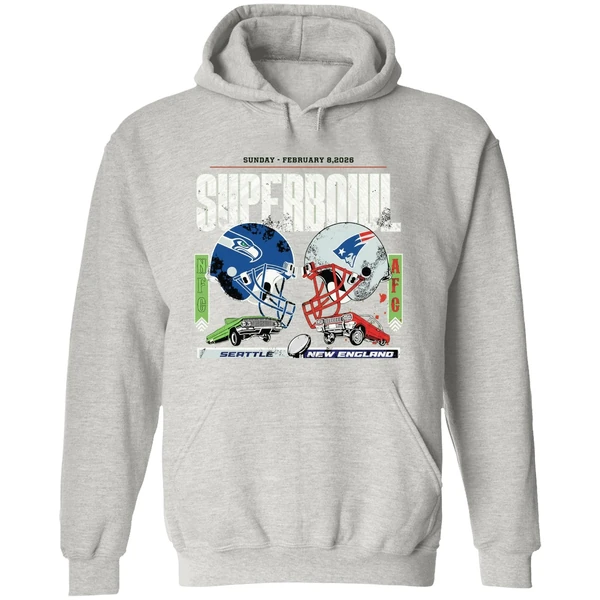 Super Bowl Lx Seahawks Vs Patriots February 8th 2026 Levis Stadium Santa Clara Hoodie - Image 9