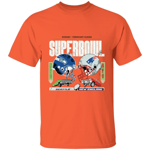 super bowl lx seahawks vs patriots february 8th 2026 levis stadium santa clara shirt orange