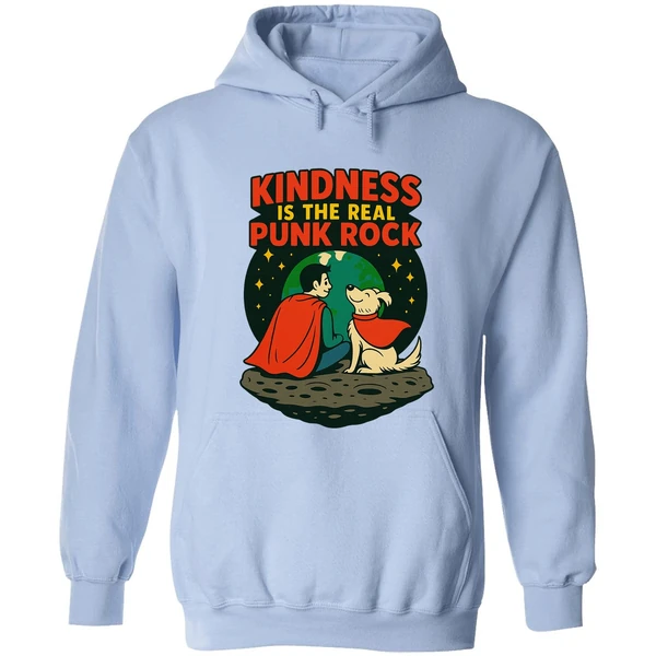 Superman And Krypto Kindness Is The Real Punk Rock Cartoon Hoodie