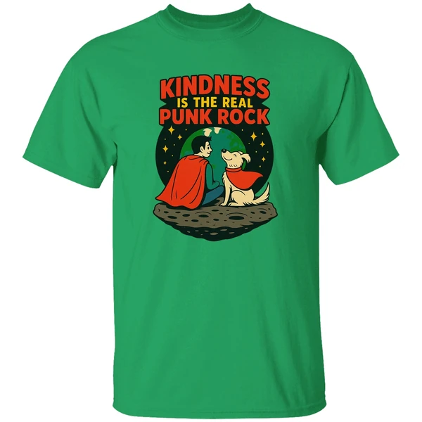 Superman And Krypto Kindness Is The Real Punk Rock Cartoon Shirt