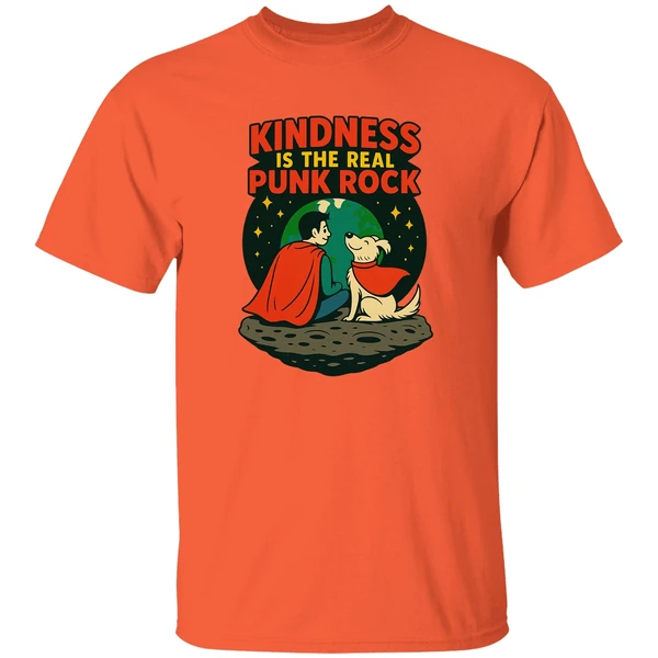Superman And Krypto Kindness Is The Real Punk Rock Cartoon Shirt - Image 5