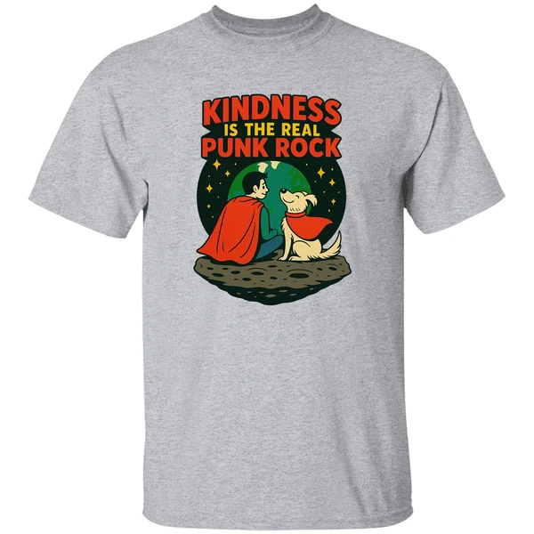 Superman And Krypto Kindness Is The Real Punk Rock Cartoon Shirt - Image 8