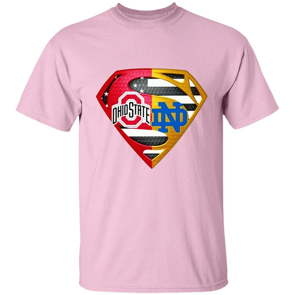 Superman Ohio State Buckeyes And Notre Dame Fighting Irish Shirt Superman Ohio State Buckeyes And Notre Dame Fighting Irish Shirt