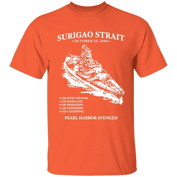 surigao straits pearl harbor avenged oct 15 1994 shirt orange