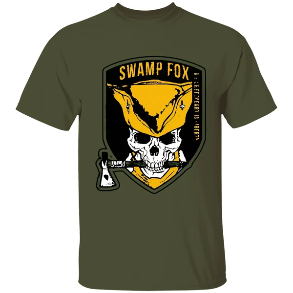swamp fox patch my sweetheart is liberty skull shirt militarygreen