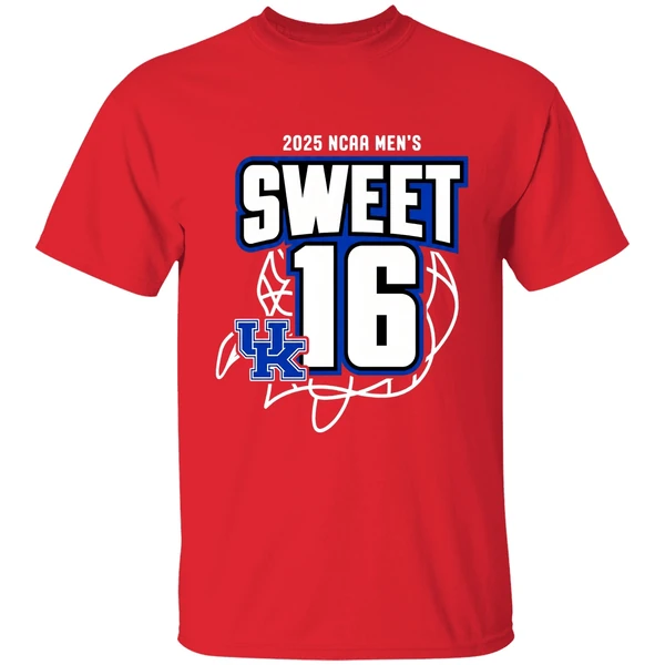Sweet 16 Kentucky Wildcats Mens Basketball 2025 Ncaa Tournament March Madness Shirt - Image 4