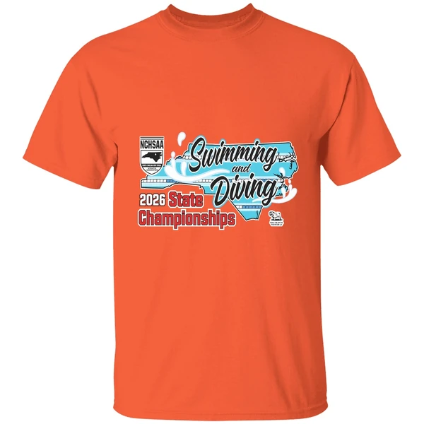 swimming and diving nchsaa 2026 state championships shirt orange