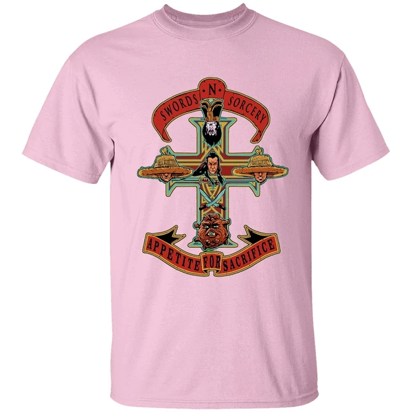swords n sorcery appetite for sacrifice shirt lightpink
