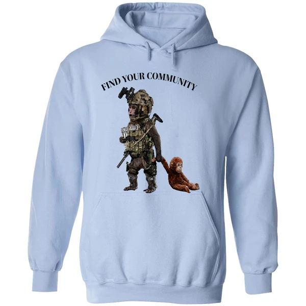 Tactical Punch The Monkey Find Your Community Hoodie - Image 4