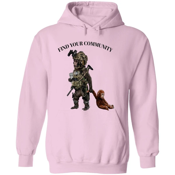 Tactical Punch The Monkey Find Your Community Hoodie - Image 5