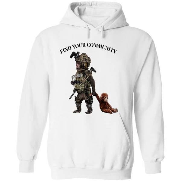 Tactical Punch The Monkey Find Your Community Hoodie - Image 8