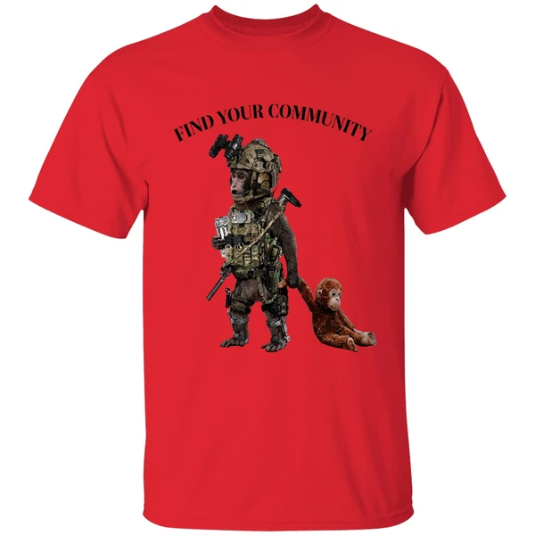 tactical punch the monkey find your community shirt red