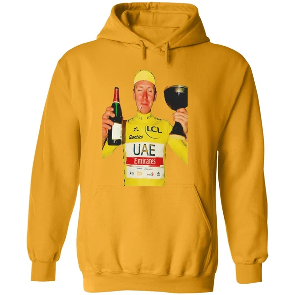 Tadej Pogacar 2025 Champion Smoking And Drink Beer Hoodie