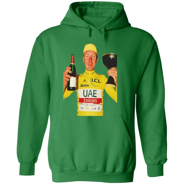 Tadej Pogacar 2025 Champion Smoking And Drink Beer Hoodie - Image 2