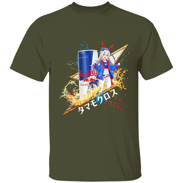 Tamamo Cross Uma Musume Red Bull Energy Drink Mashup Shirt - Image 4