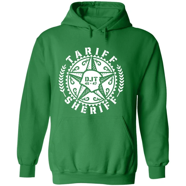 Tariff Sheriff Badge Donald Trump 45 47 Hoodie - Image 2