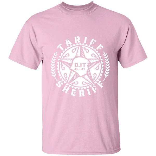 tariff sheriff badge donald trump 45 47 shirt lightpink