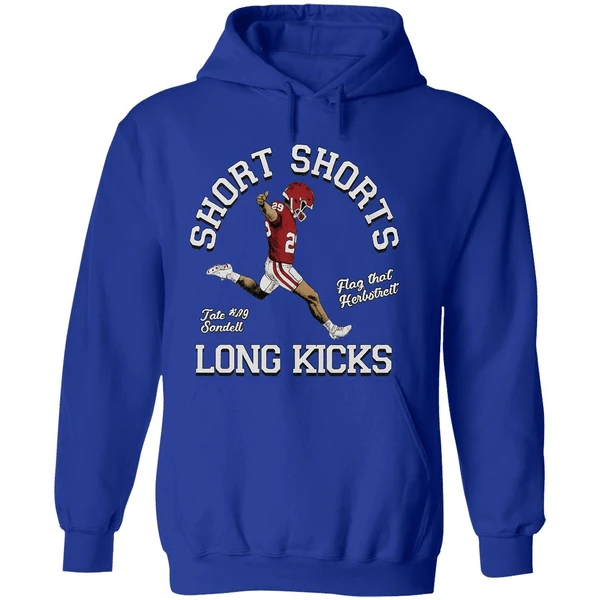 Tate Sandell Oklahoma Sooners Short Shorts Flag That Herbstreit Long Kicks Hoodie - Image 7