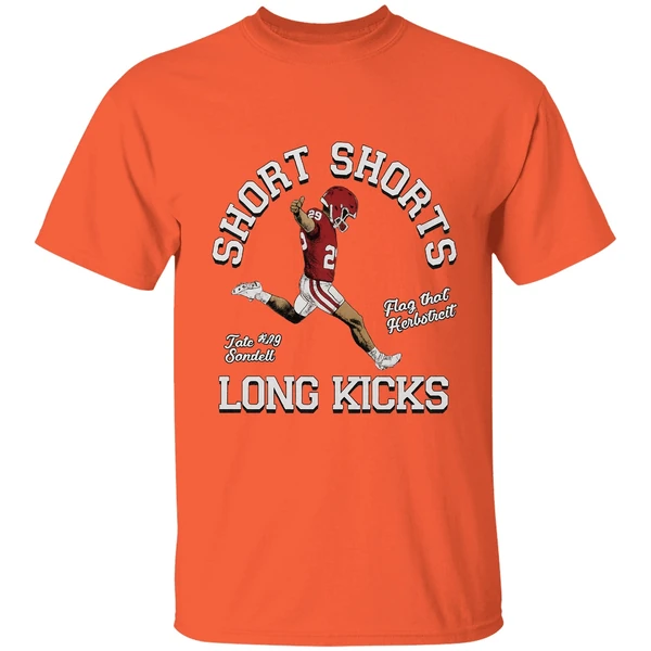 Tate Sandell Oklahoma Sooners Short Shorts Flag That Herbstreit Long Kicks Shirt - Image 5